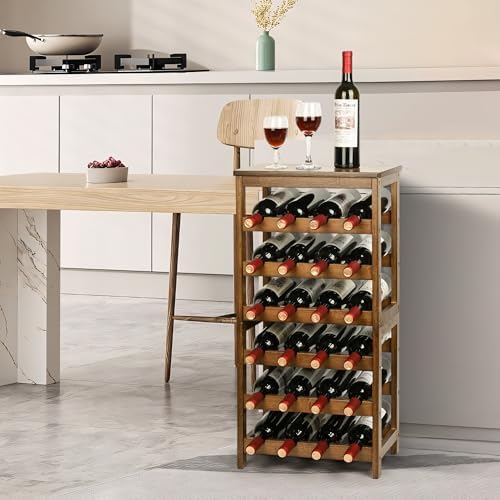 VASMIA 6-Tier Freestanding Bamboo Wine Rack 1