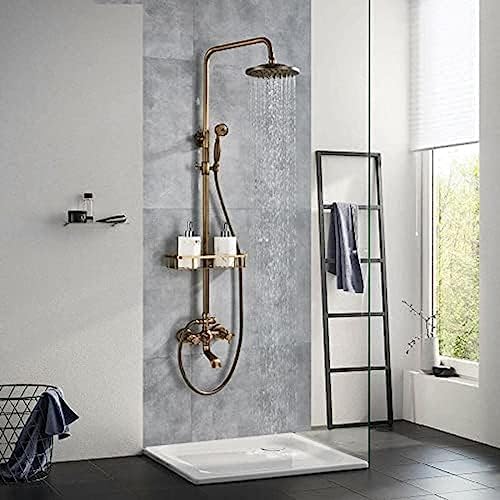TECKI Rainfall Shower Faucet Set with 8 Inch Handheld Head