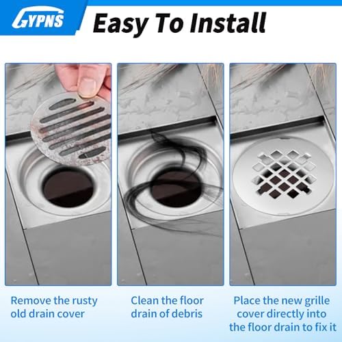 Chrome Plated Shower Drain Cover 4-14 Round 2 Pack