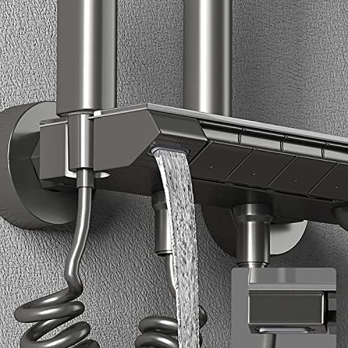 Thermostatic Shower System with 3 Functions Handheld Waterfall Rain and Bidet