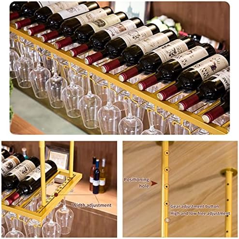 Pimex Wall-Mounted Wine Rack with Goblet Organizer