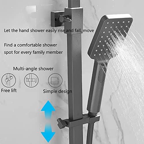 uhyOHF Gray 3-Mode Rain Shower System