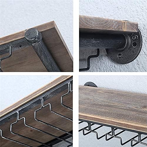 CGF- Wall Mounted Wine Rack with 8 Glass Holders