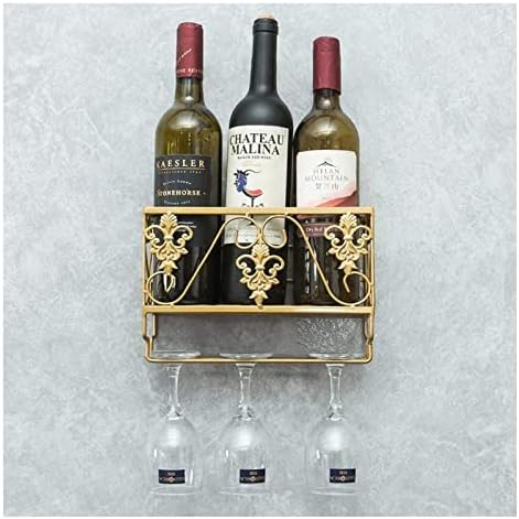 ALDEPO Wall-Mounted Wine Rack with Glass Holder 1