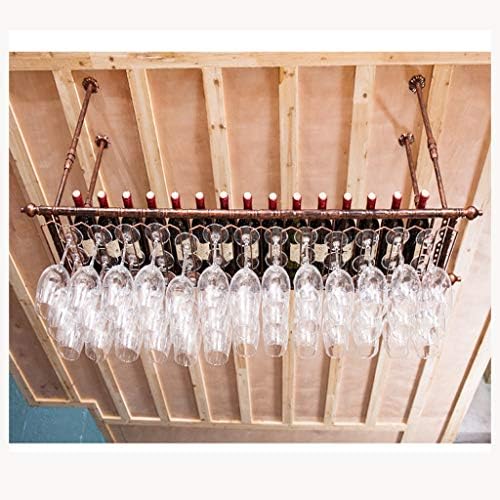 Hanging Wine Holder with Adjustable Rod - Black 12030cm