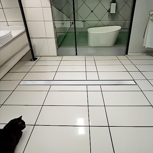 48 Inch Linear Shower Drain with Removable Panel