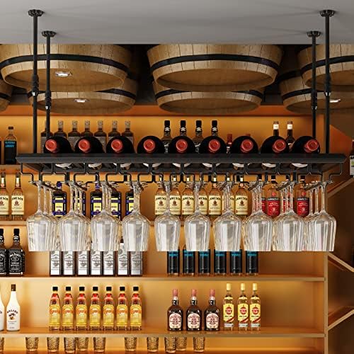 Adjustable Iron Wine Rack with Safety Slot - 80cm Wall-Mounted