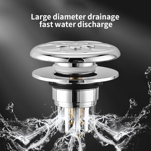 Aywenny 2Pcs Universal Sink Stopper with Hair Catcher