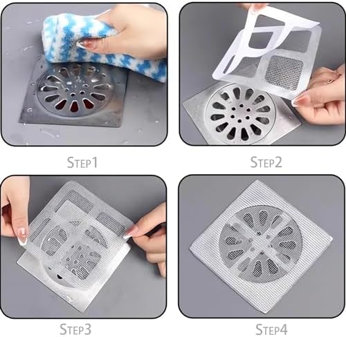 GYLCTOM Shower Hair Catcher Sticker - 100PC Disposable Drain Cover