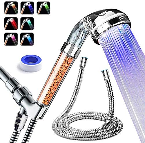 PRUGNA LED Shower Head with Hose and Bracket