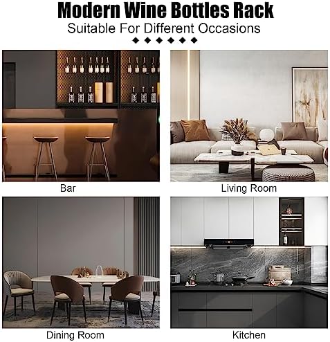 Bamboo Wine Rack Wall-Mounted 10-Bottle Storage