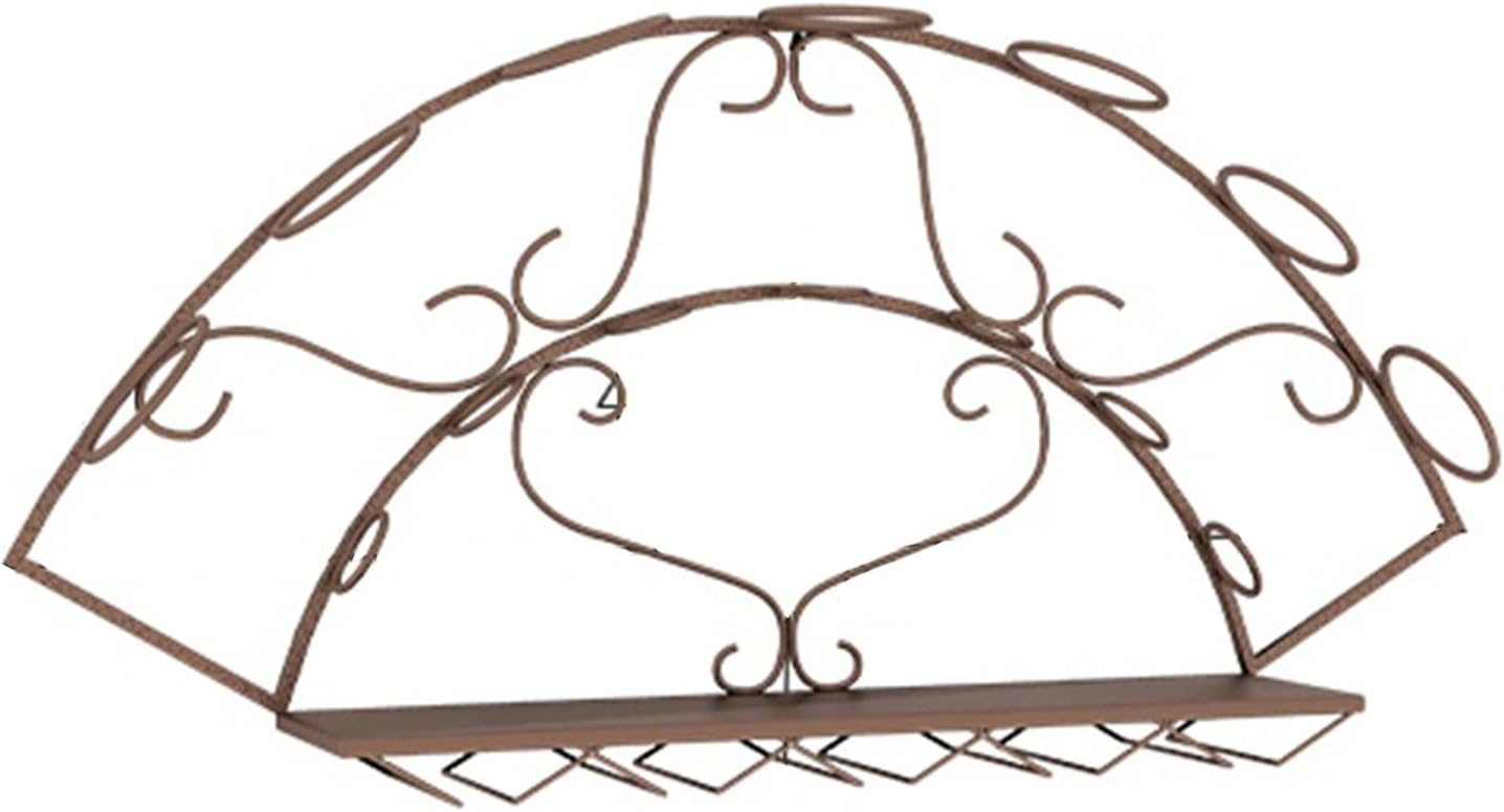 CUXAHO Wall-Mounted Wine Rack Bronze