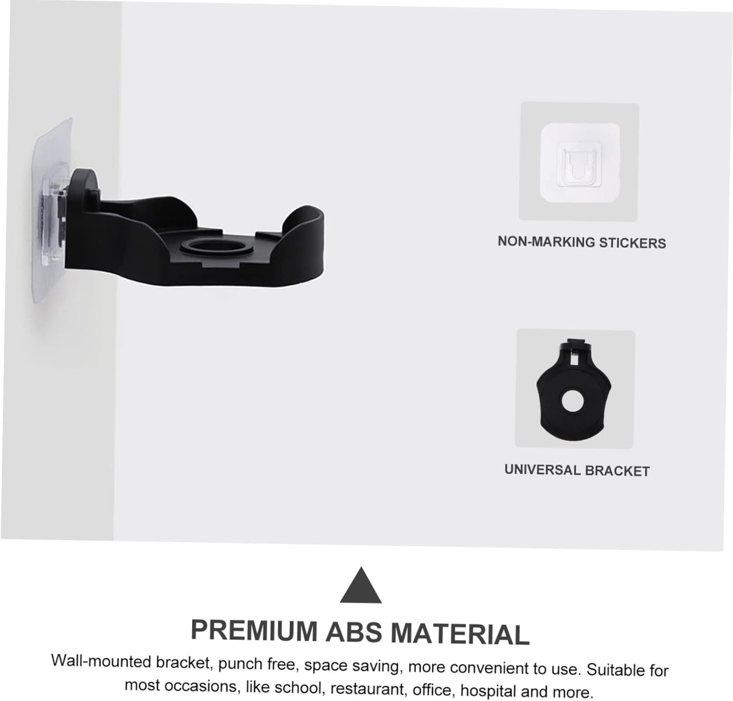 2pcs Wall-Mounted Soap Holder Bracket for Foam and Liquid Dispensers