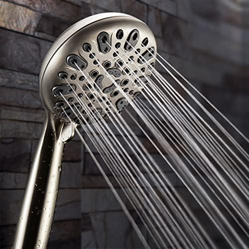 Couradric Handheld Shower Head with 6 Spray Settings and Brass Swivel Bracket