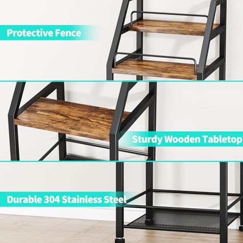 HapiRm 4-Tier Freestanding Wine Rack with Fabric Drawer