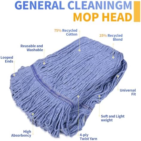 HiBaBy Heavy Duty Mop Head Replacement Pack of 4