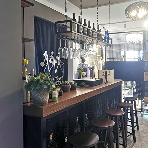 ZJDYDY Adjustable Wall-Mounted Wine Glass Rack