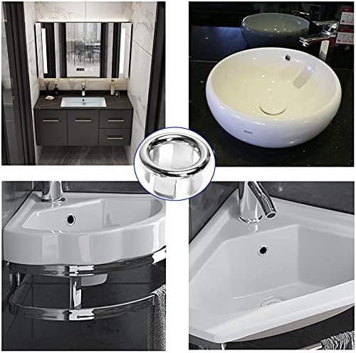 BlingKingdom 3PCS Sink Overflow Ring Hole Trim Drain Cap
