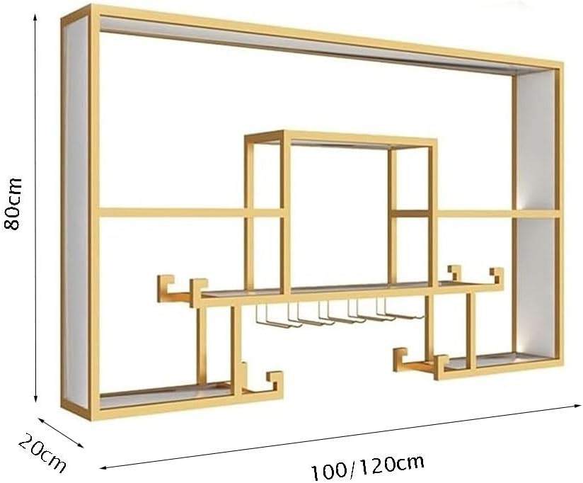 Industrial Style Wall-Mounted Wine Rack