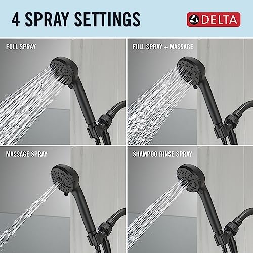 Delta 4-Spray Handheld Shower Head Matte Black