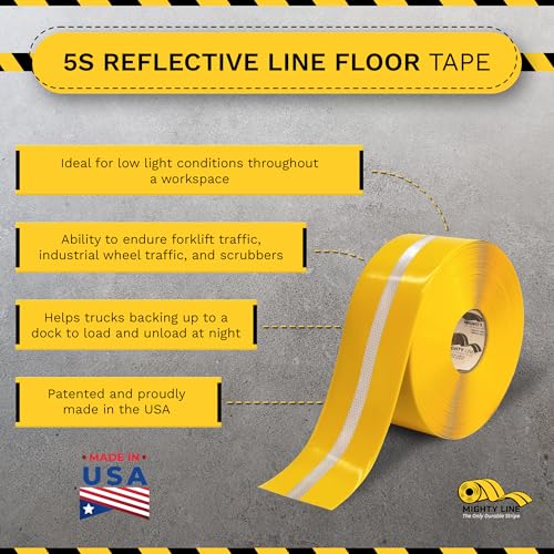 Mighty Line Reflective Floor Tape 4 75 Roll