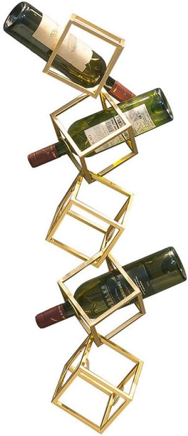 DZX Wall-Mounted Wine Rack 5 Bottles Gold