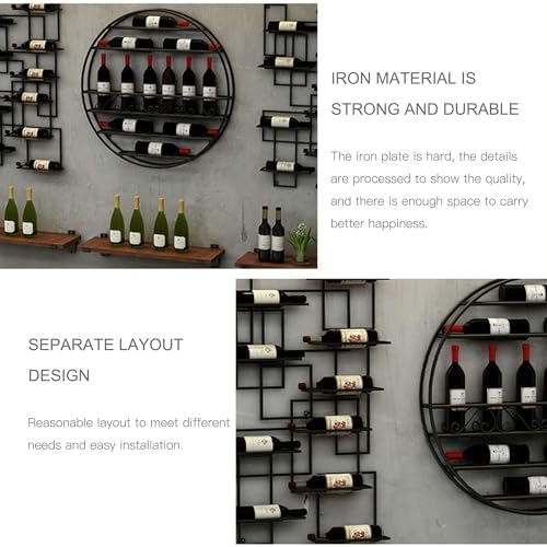 CUXAHO Wall-Mounted Wine Rack Bronze