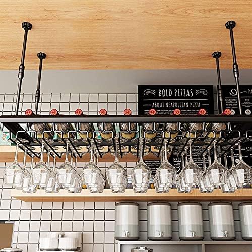 Adjustable Iron Wine Rack with Safety Slot - 80cm Wall-Mounted