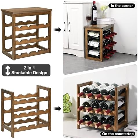 VASMIA 6-Tier Freestanding Bamboo Wine Rack 1