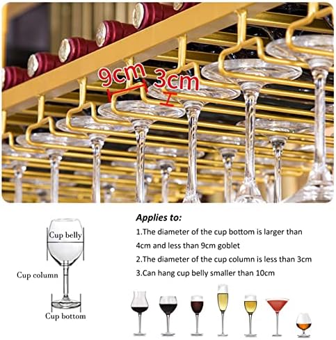 Pimex Wall-Mounted Wine Rack with Goblet Organizer