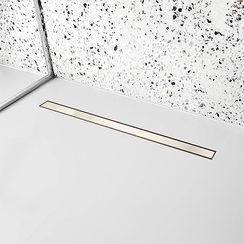 48 Inch Linear Shower Drain with Removable Panel
