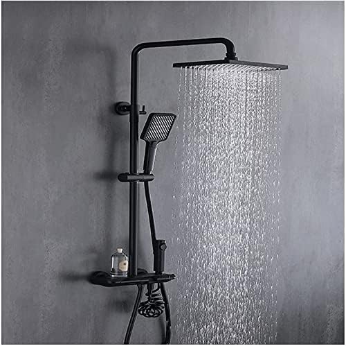 Thermostatic Shower System with 3 Modes Handheld and Bidet Sprayer Black