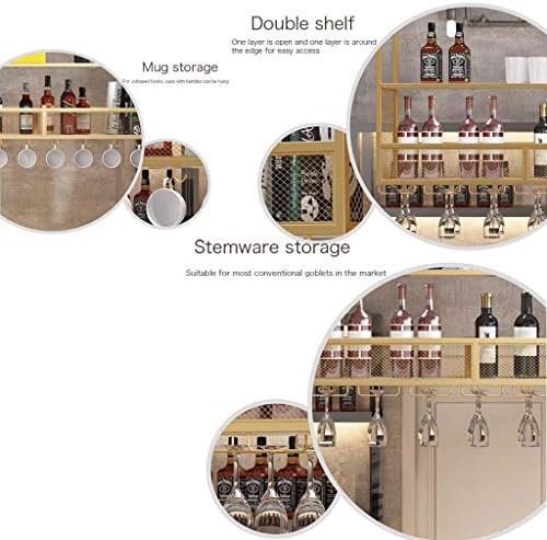 Pimex Wall-Mounted Wine Rack with Partitions