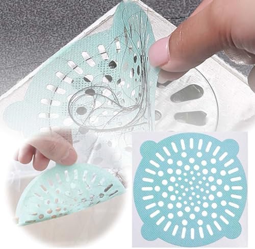 10PCS Amaping Shower Drain Hair Catcher Mesh Stickers