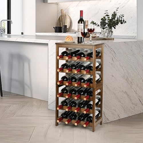 VASMIA 6-Tier Freestanding Bamboo Wine Rack 1