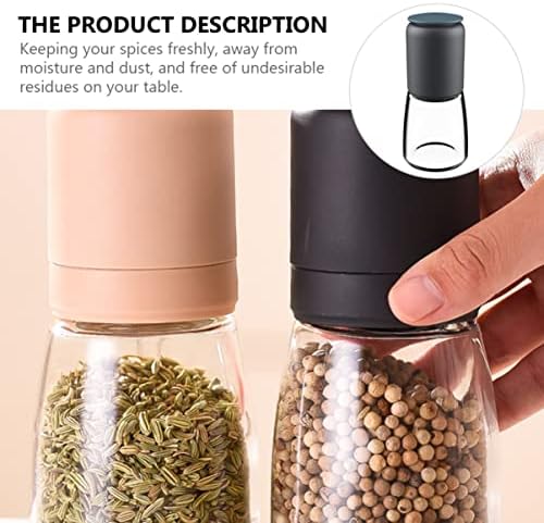 Alipis Pepper Salt Shaker Set Glass 304 Stainless Steel