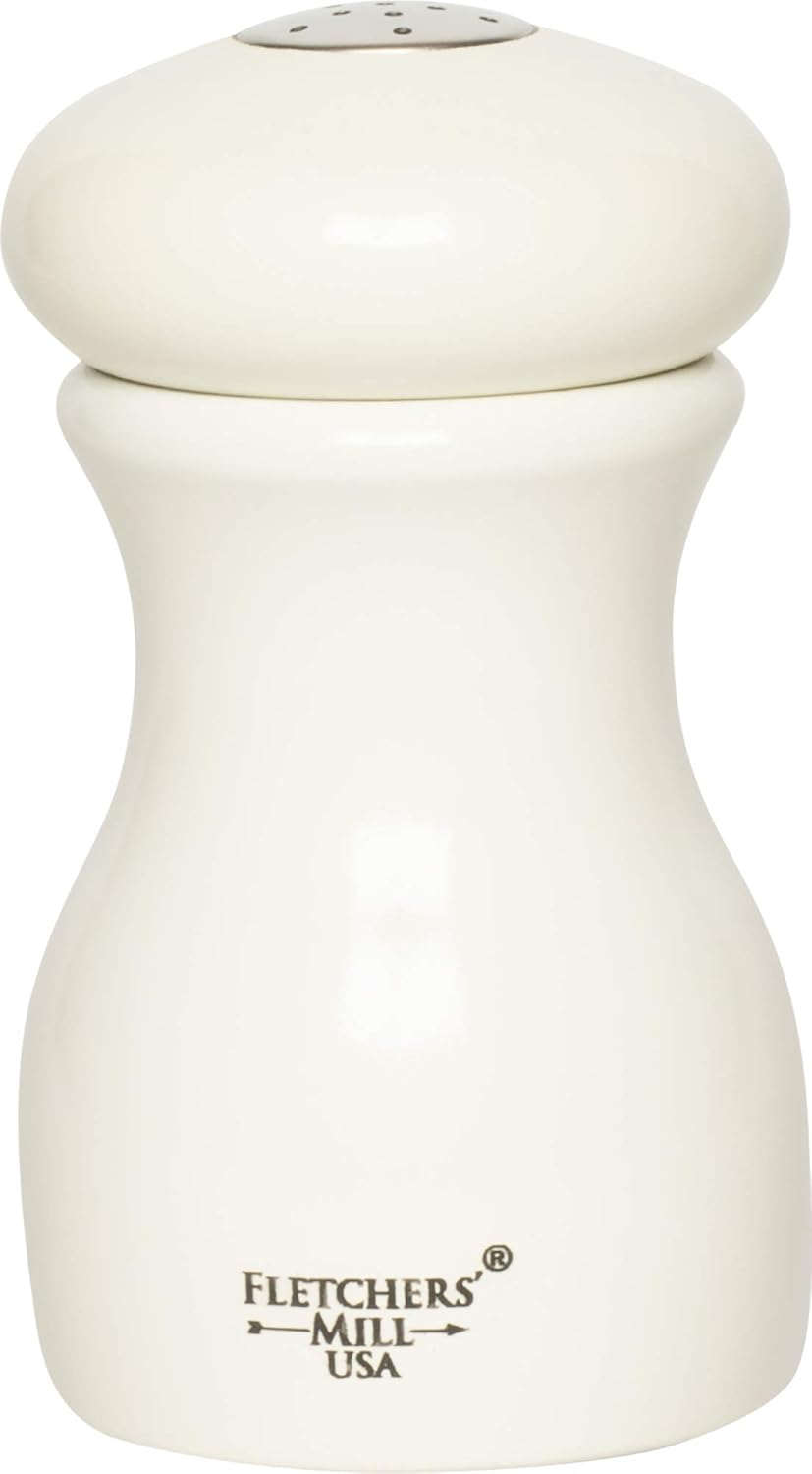 Fletchers Mill Marsala Pepper Salt Shaker Set White 4 Inch