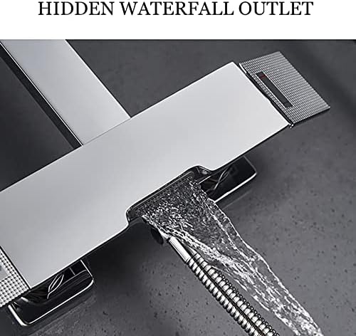 Brushed Gold Shower System Set with Adjustable Height and 3-Setting Handheld Shower