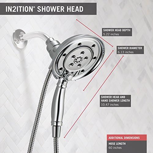 Delta Faucet 4-Spray PowerDrench Shower Head with Hose and Magnetic Docking