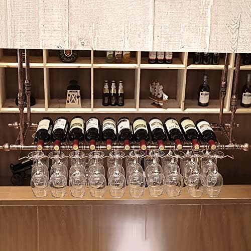 Wall-Mounted Wine Rack with Hanging Design for Home Bar