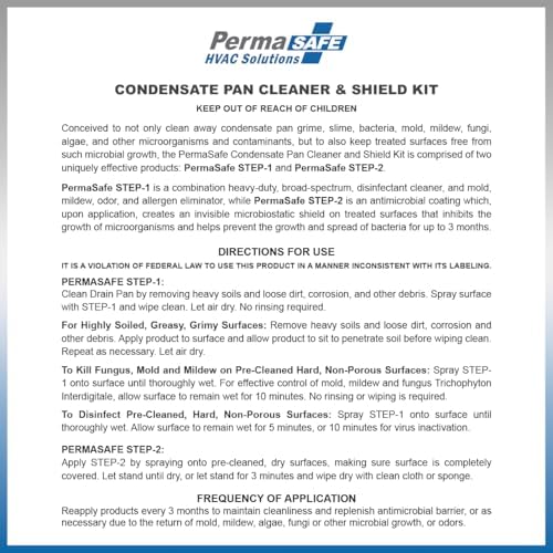 PermaSafe HVAC Condensate Pan Cleaner Shield Kit 1