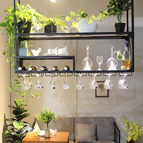 Iron Wine Rack Wall Mounted for Home Bar Decor