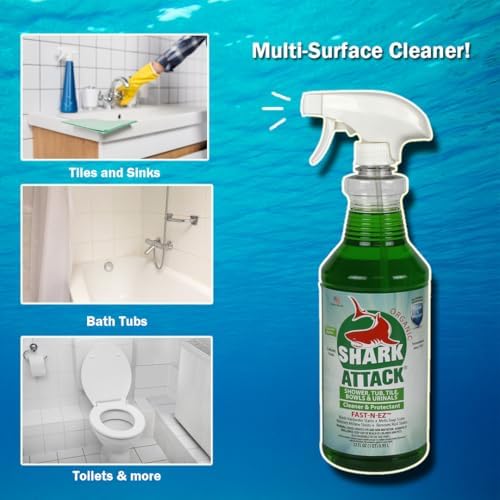 Shark Attack Organic Bathroom Cleaner 32 oz 2 Green