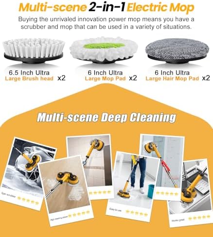 Qimedo 6000mAh Battery Electric Mop M1 with 800RPM