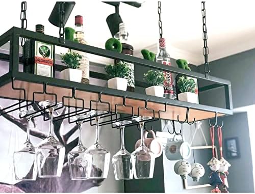 ZJDYDY Adjustable Wall-Mounted Wine Glass Rack
