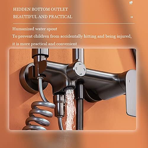 Rainfall Shower System with Adjustable Tub Spout and Handheld