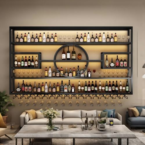 63 In Wall Mounted Wine Rack with Storage