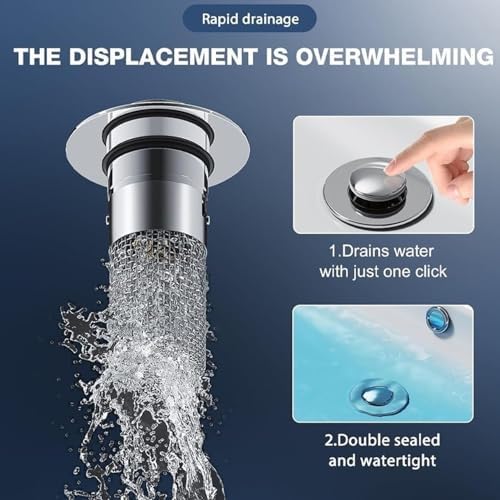 Universal Stainless Steel Drain Strainer with Copper Core 1pc