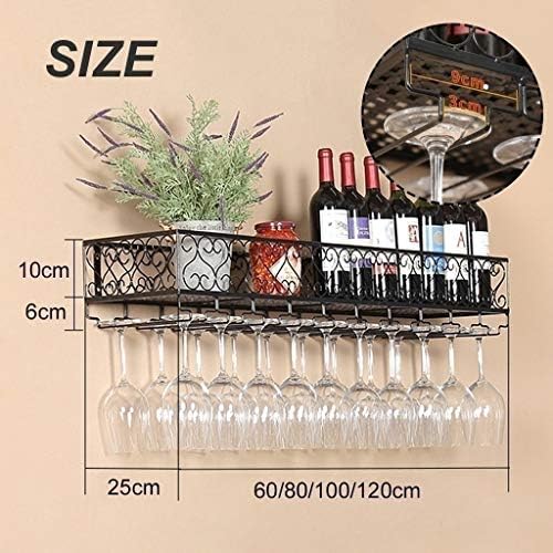 Pimex Industrial Retro Black Wall Wine Rack