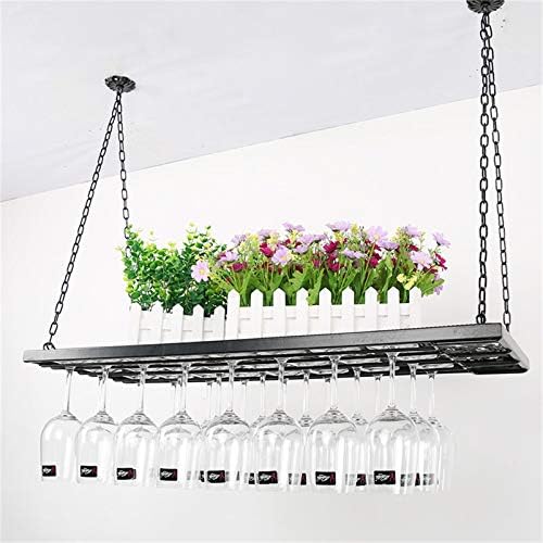 CGF Wall-Mounted Wine Rack with Chain Suspension Black